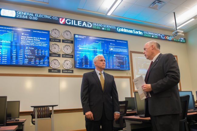 Indiana State University Stock Ticker Display