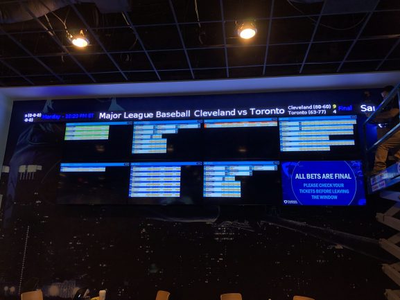 meadowlands sports betting display