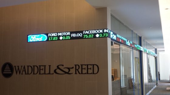 LED Stock Ticker at Waddell & Reed