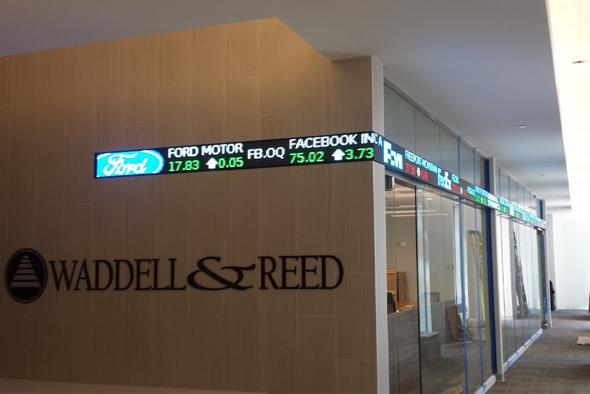 LED Stock Ticker at Waddell & Reed