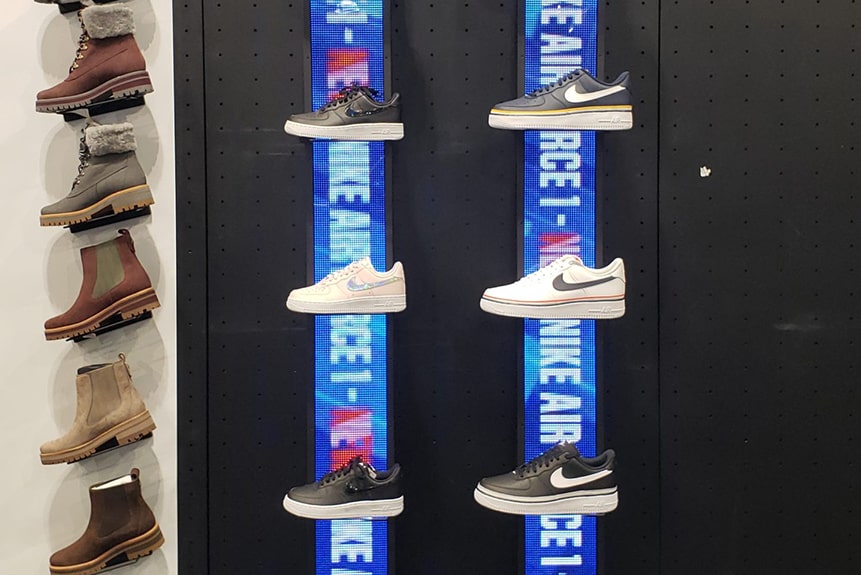 Vertical LED Ticker For Nike Display