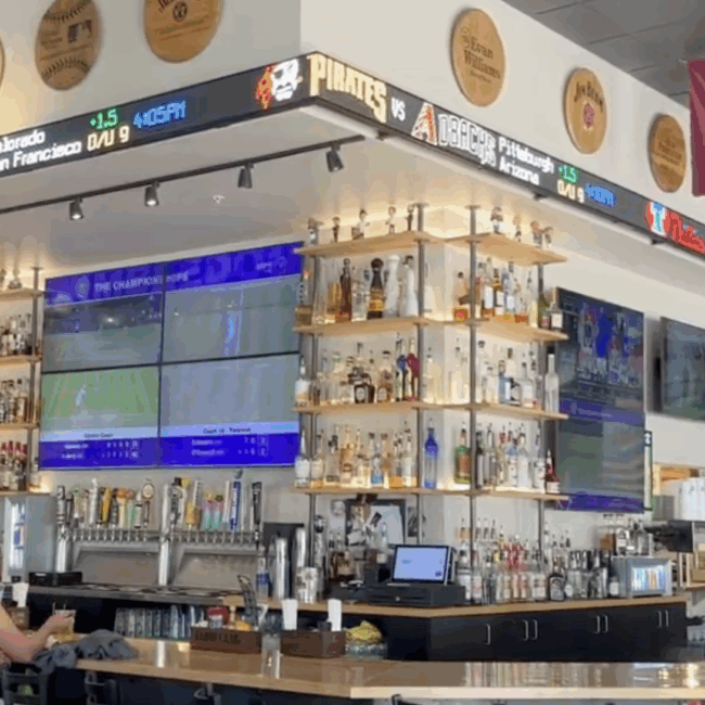 Park Place Sports Bar Digital Sports Ticker 2024 Rise Display