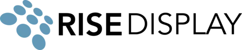Rise Display logo 2025, digital stock ticker