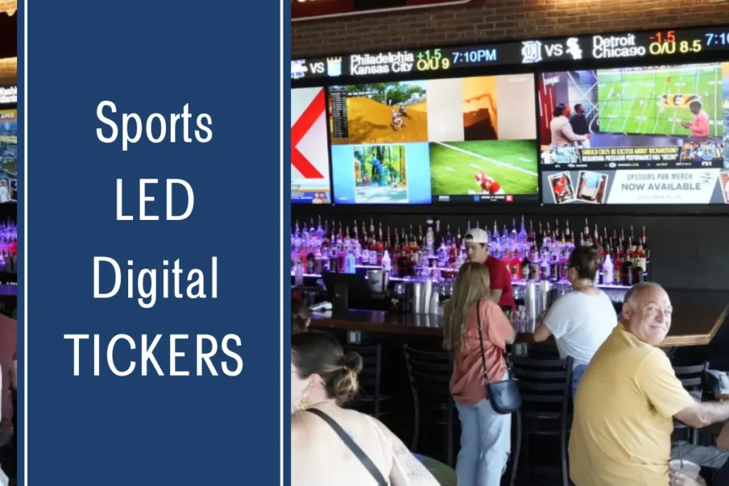 Sports LED Digital Tickers by Rise Display.