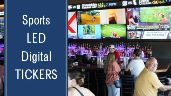 Sports LED Digital Tickers by Rise Display.